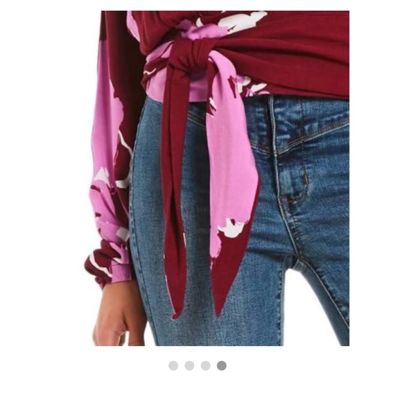 Free People Say You Luv Me Floral Blouse - Plum - Picture 4 of 7